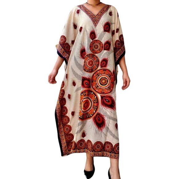 KAFTAN DRESS MOO MOO - Picture 1 of 1